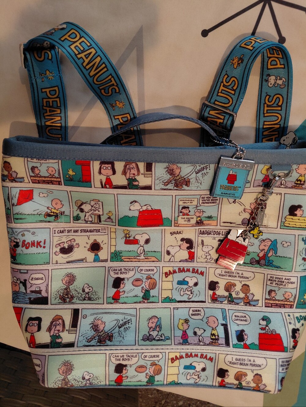 HARVEY'S PEANUTS STREAMLINE BACKPACK.